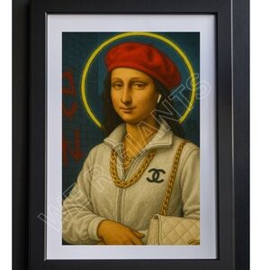 Mona Lisa x Chanel Art Print 11x17 Luxury Fashion Pop Art Wall Decor Limited Ed.